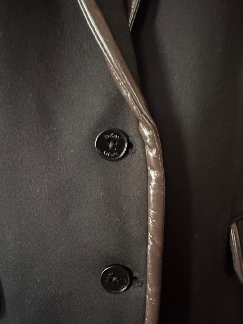 DKNY Black Blazer with Shiny Trim - Picture 6 of 8